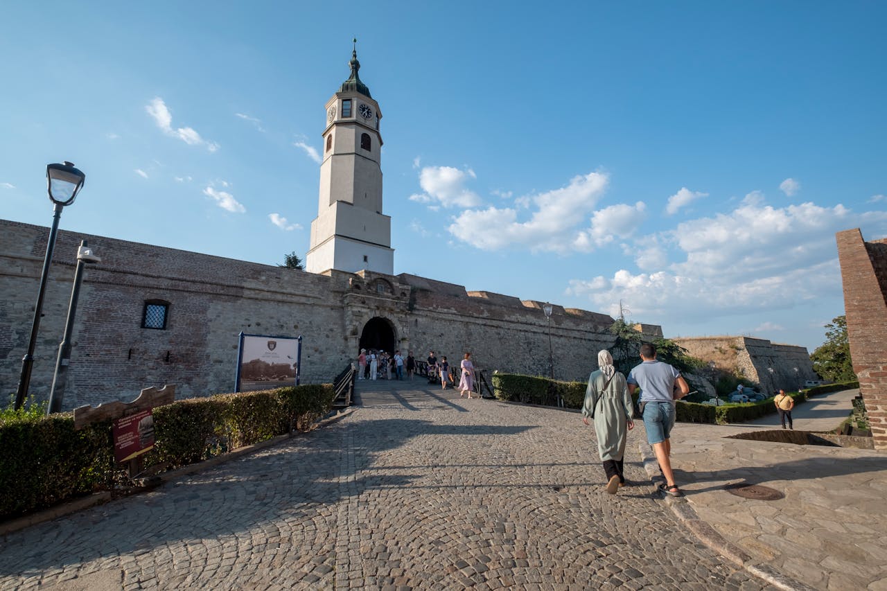Belgrade Serbia old town with historic architecture