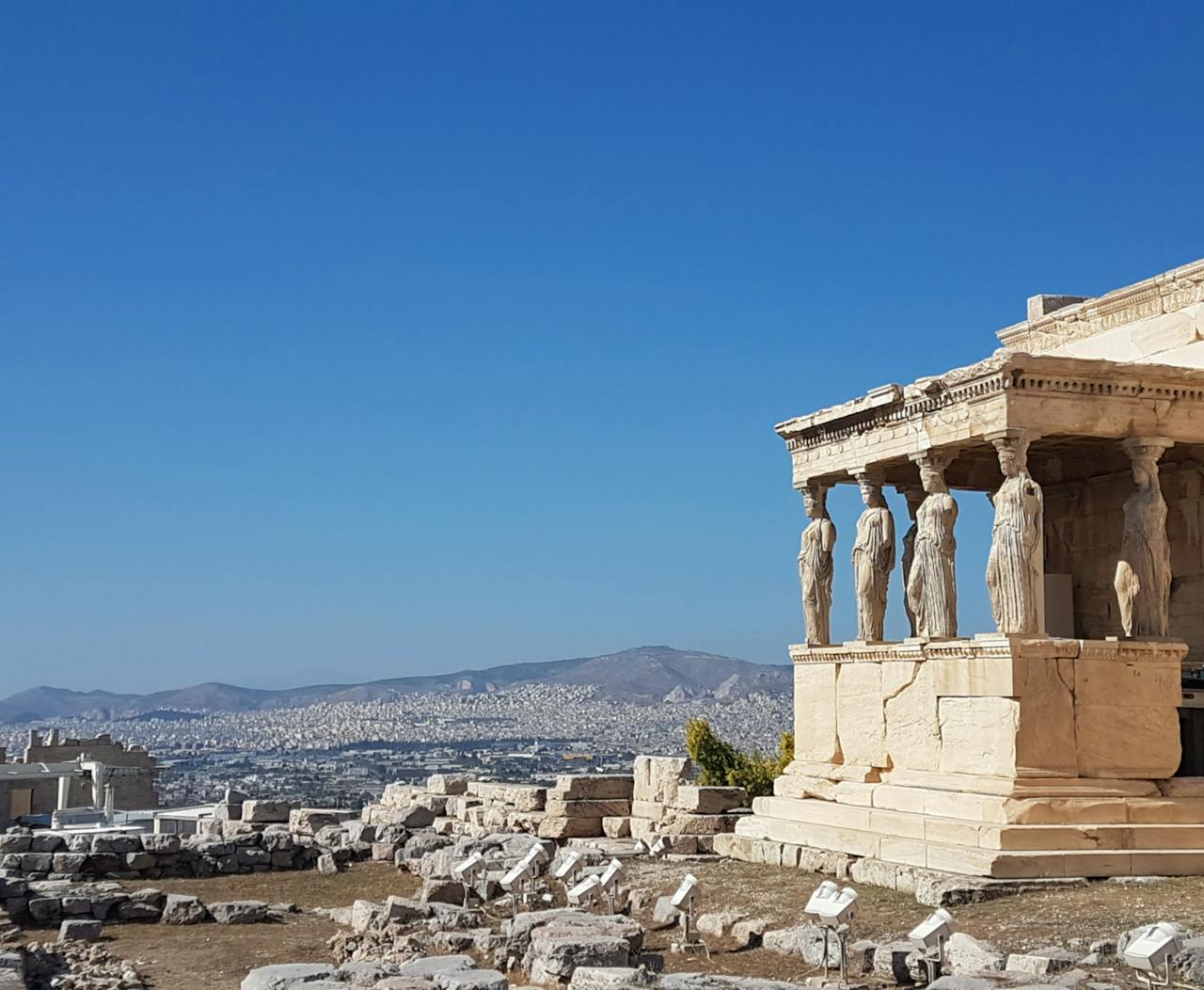Acropolis of Athens with city view
