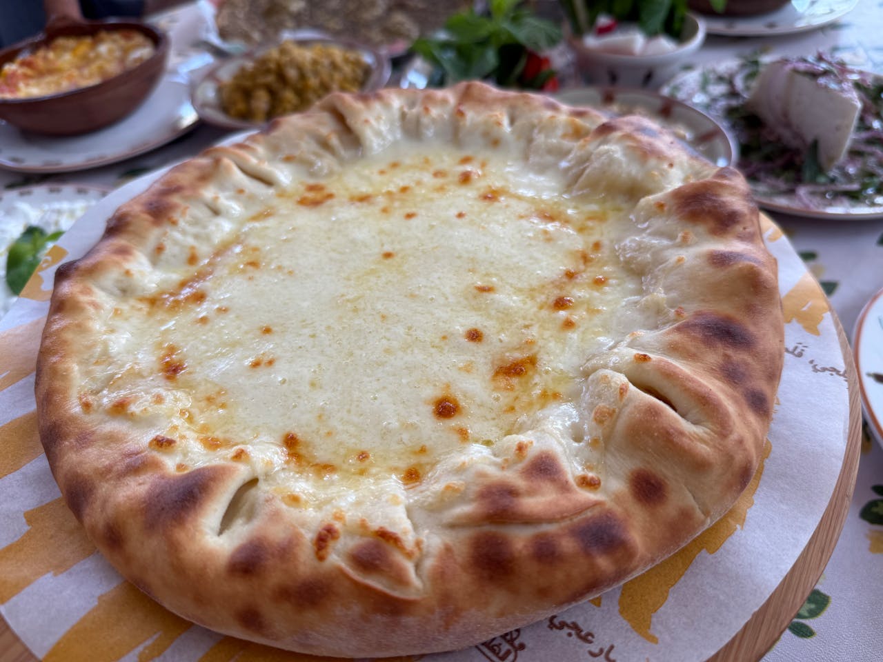 Georgian khachapuri and traditional food